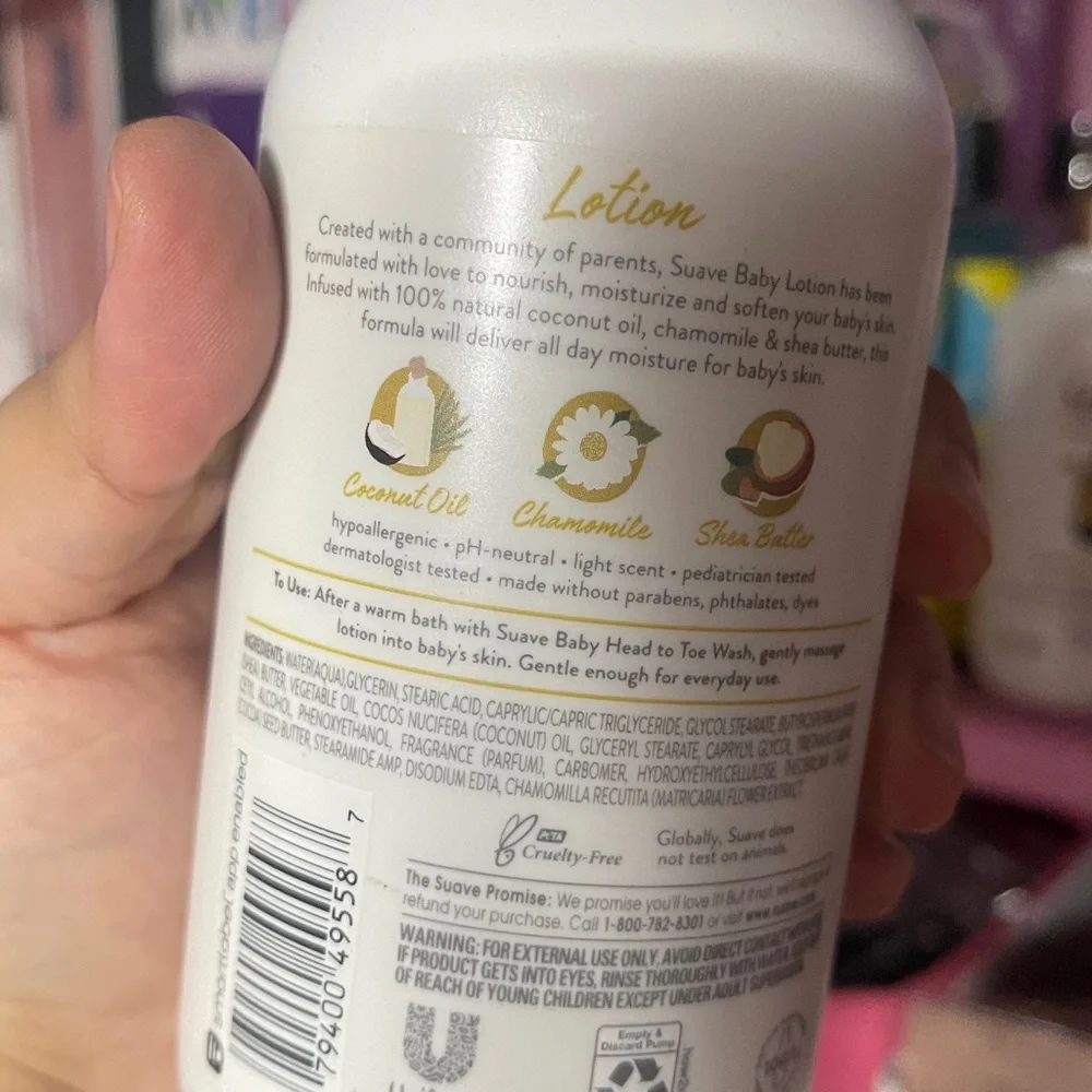 2 Suave Baby Lotion with Coconut Oil and Chamomile -